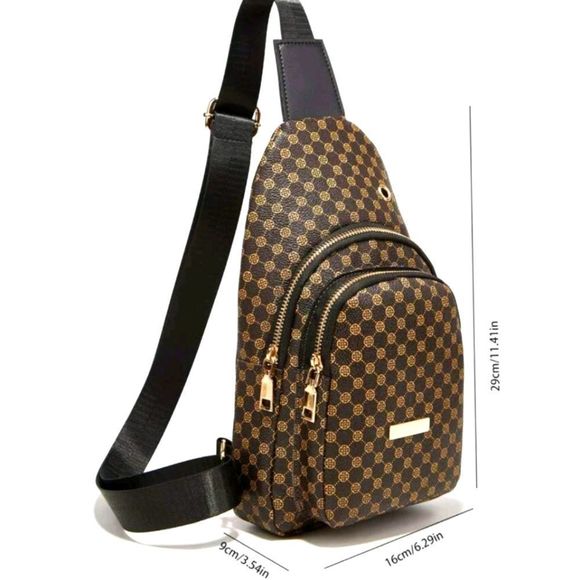 Brown Adjustable Sling Bag - Picture 6 of 12